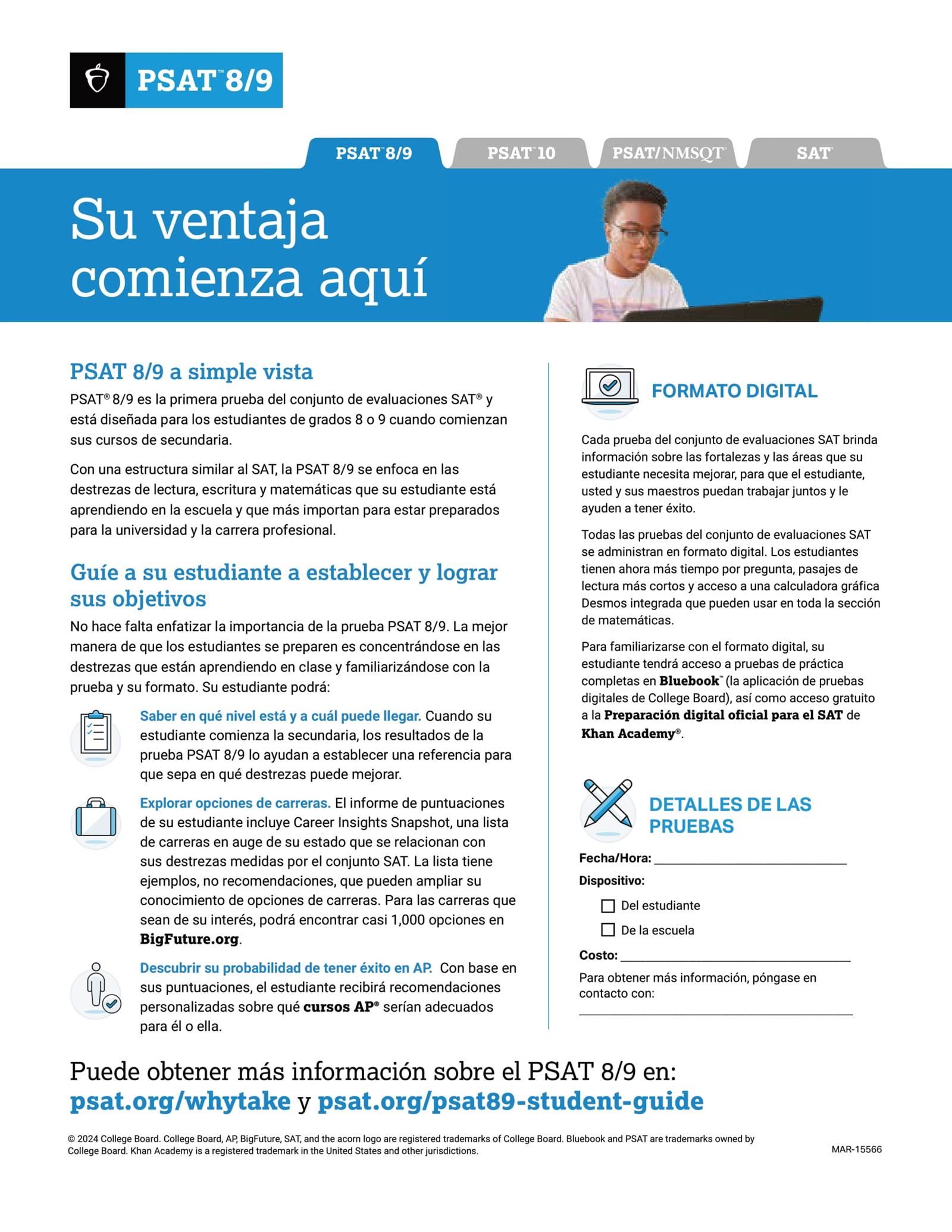  PSAT 8/9 Español