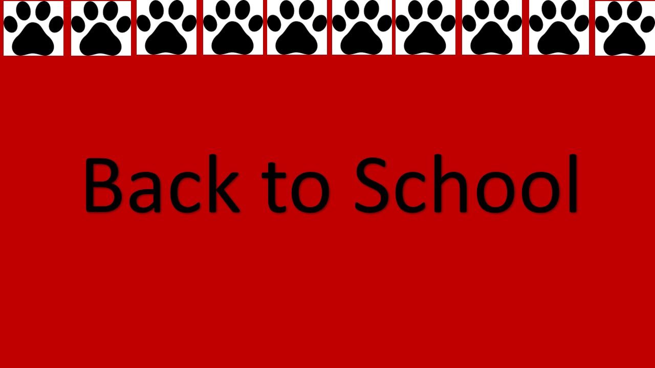  Back to School
