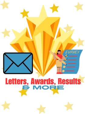  Letters, Awards, Results & More