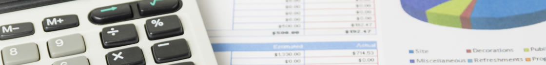 calculator and budget reports