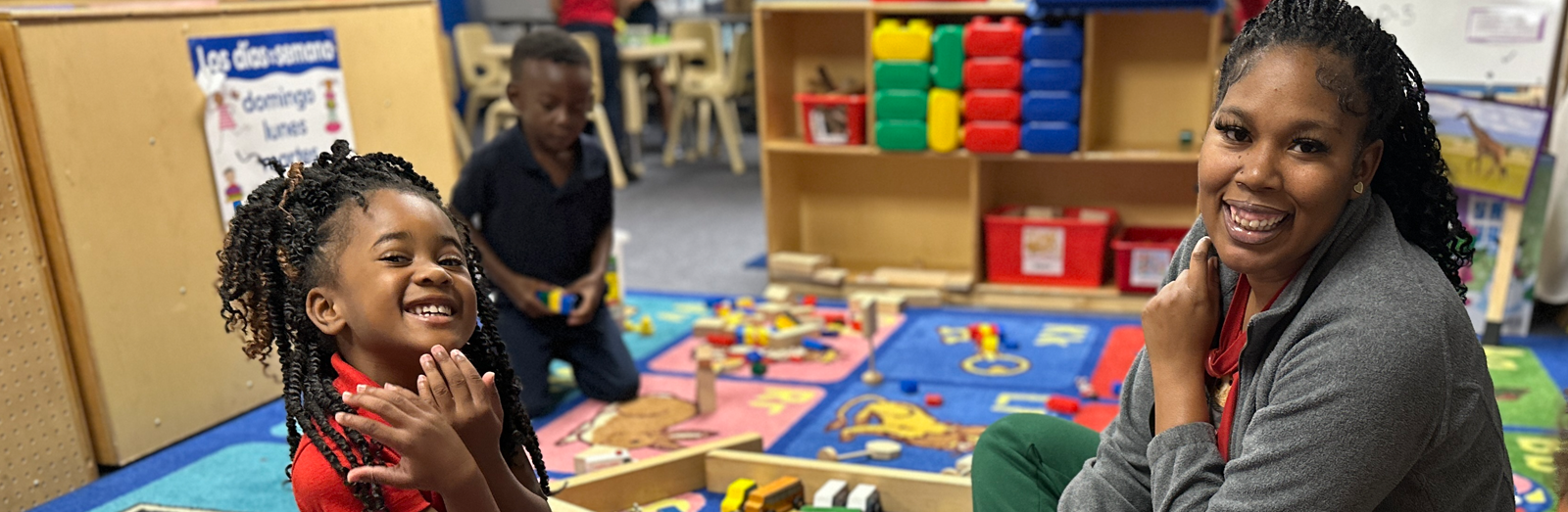 Head start students and teacher