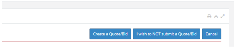 select the create a quote/bid button