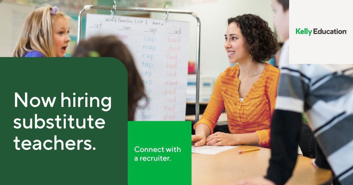 No Hiring substitute teachers - connect with a recruiter