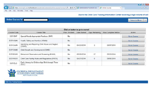 Take course or exam