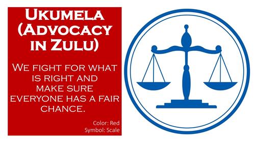 Ukumela advocay in zulu we fight for what is right and make sure everyone is fair