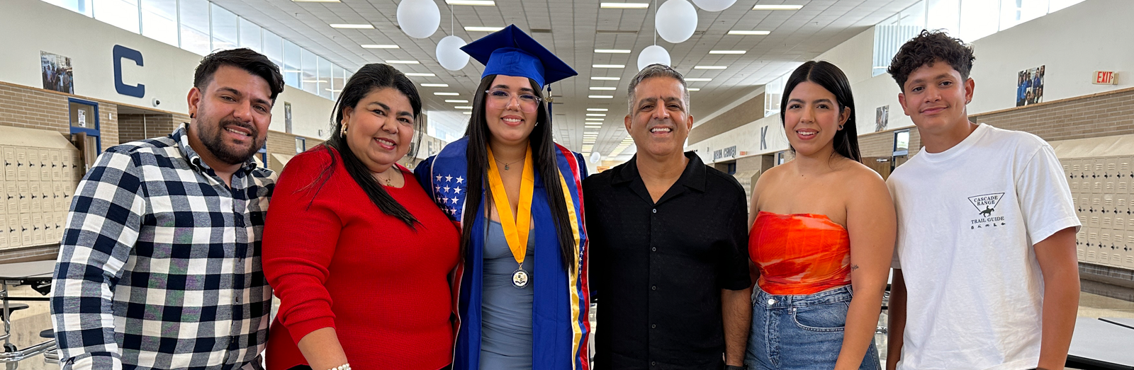 A graduate and her family