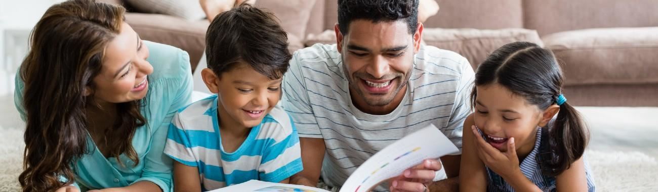photo of family reading