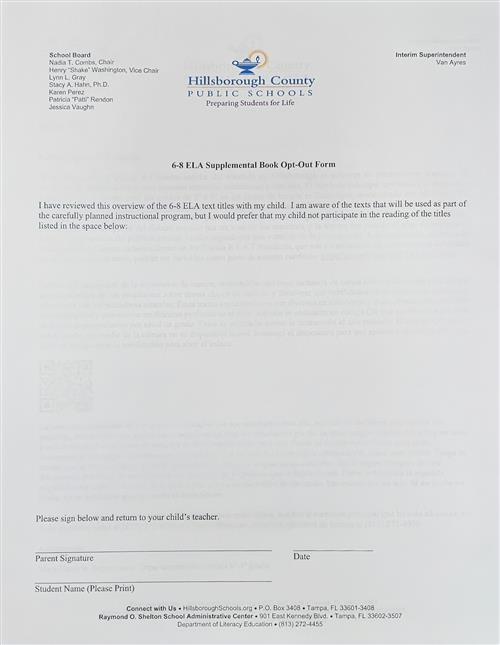 Opt Out Form