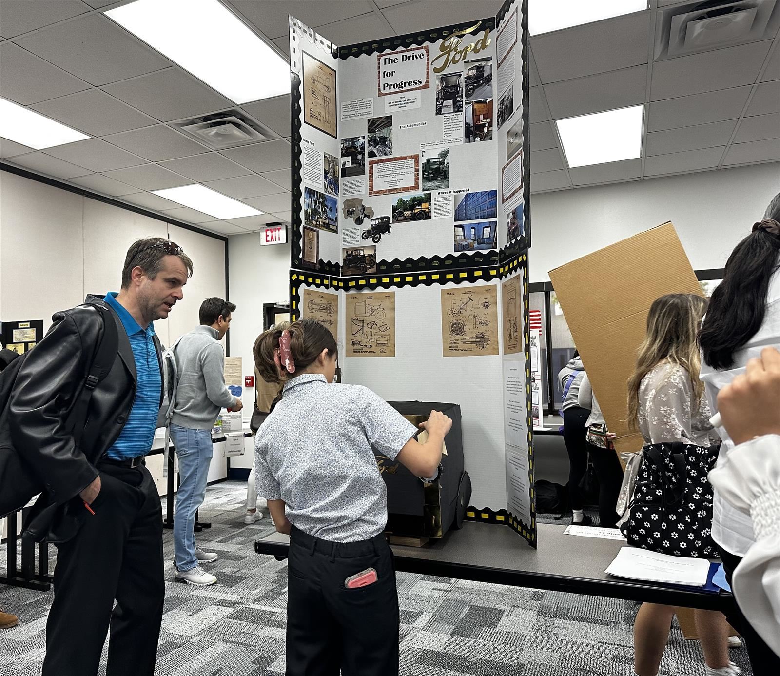student work at the History fair
